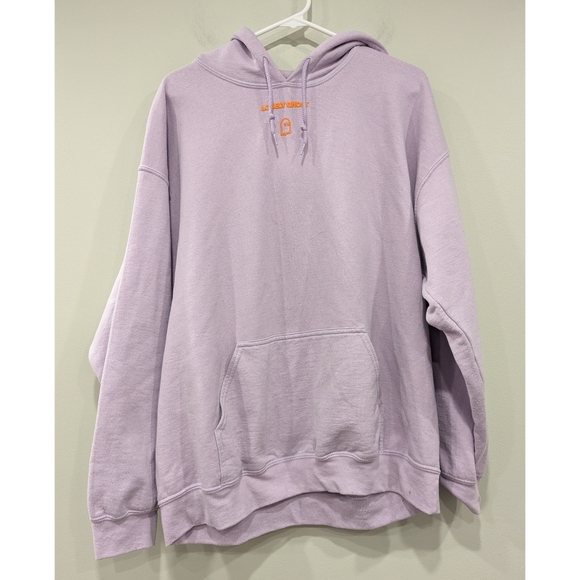 Lonely Ghost Text Me When You Get Home Lavender and Orange Hoodie Sweatshirt XL - Picture 2 of 9